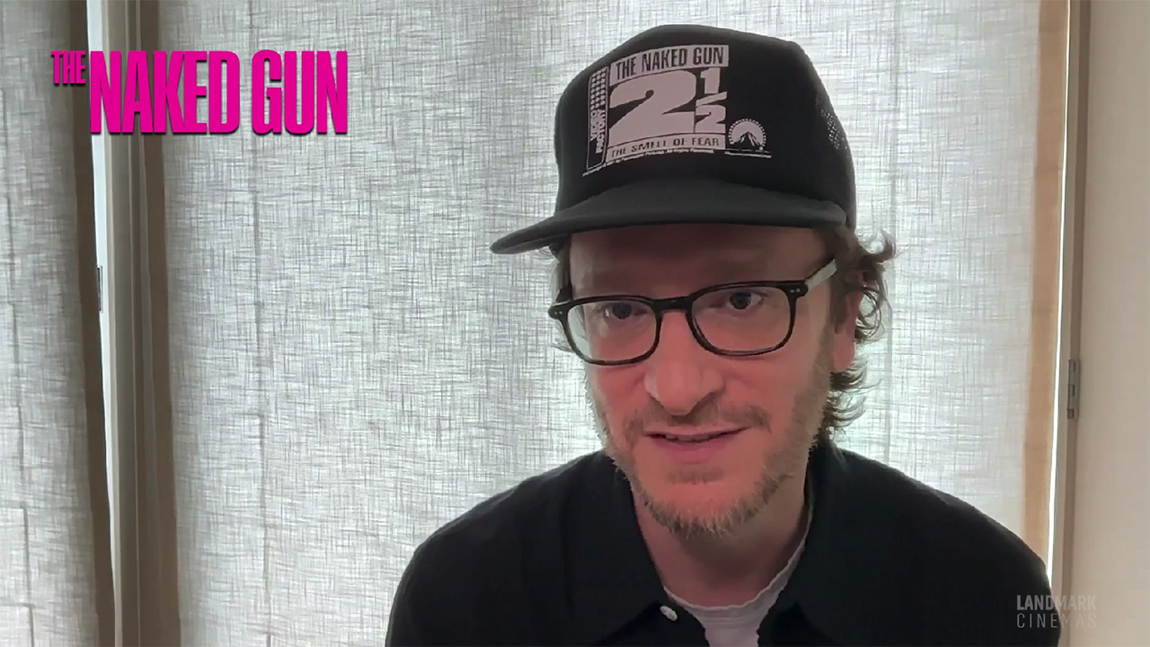 watch The Naked Gun Exclusive Interview with Paul Erica Huggins and Akiva Schaffer